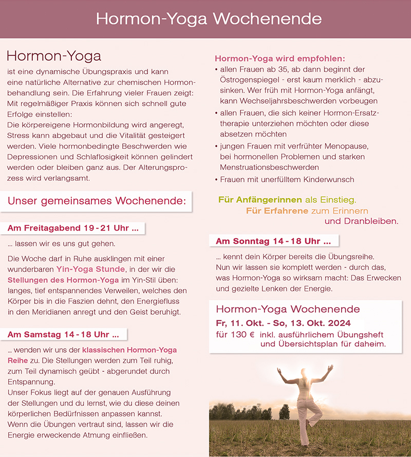 Yoga für die Frau und Hormonyoga